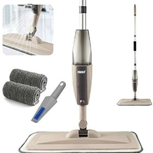 Spray Mop for Floor Cleaning, Floor Mop with a Refillable Spray Bottle and 2 Washable Pads