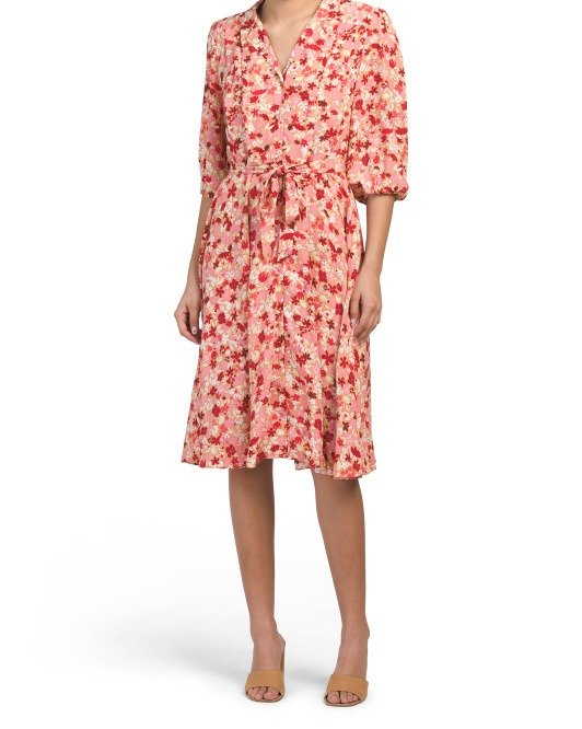 Elbow Sleeve Printed Shirt Dress | Casual Dresses | Marshalls
