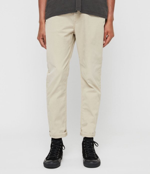 Ridge Twill Tapered Jeans, Barley Taupe