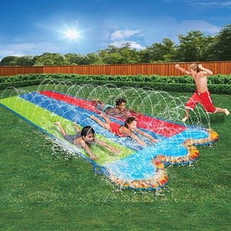 Kids Triple Racer Water Slide 16 Feet Long