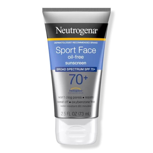 NeutrogenaSport Face Oil-Free Lotion Sunscreen, SPF 70+