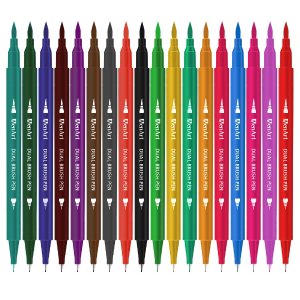 18 Pack Dual Brush Calligraphy Marker Pens
