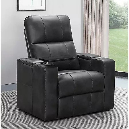 Travis Power Theater Recliner with Table, Assorted Colors - Sam's Club