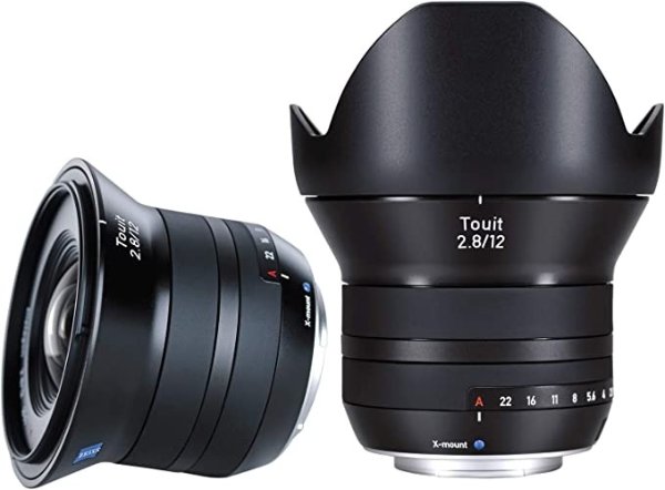 Touit 2.8/12 Wide-Angle Camera Lens for Fujifilm X-Mount Mirrorless Cameras, Black
