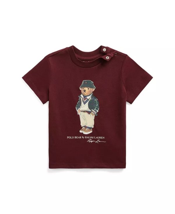 Baby Boys Polo Bear Cotton Jersey T Shirt