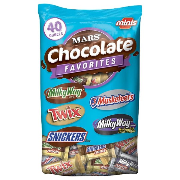 Mars Chocolate Favorites Assorted Bulk Packs, Variety, 40 oz., 2/Bundle (MMM20319)