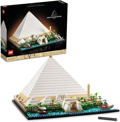 Architecture Great Pyramid of Giza Set 21058, Home Decor Model Building Kit, Creative DIY Activity, Famous Landmarks Collection