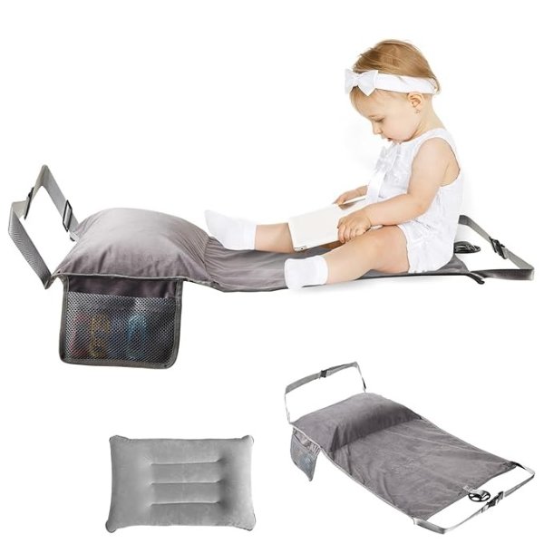 Toddler Airplane Bed for Toddler Airplane Seat Extender for Kids Airplane Bed,Inflatable Airplane Foot Rest