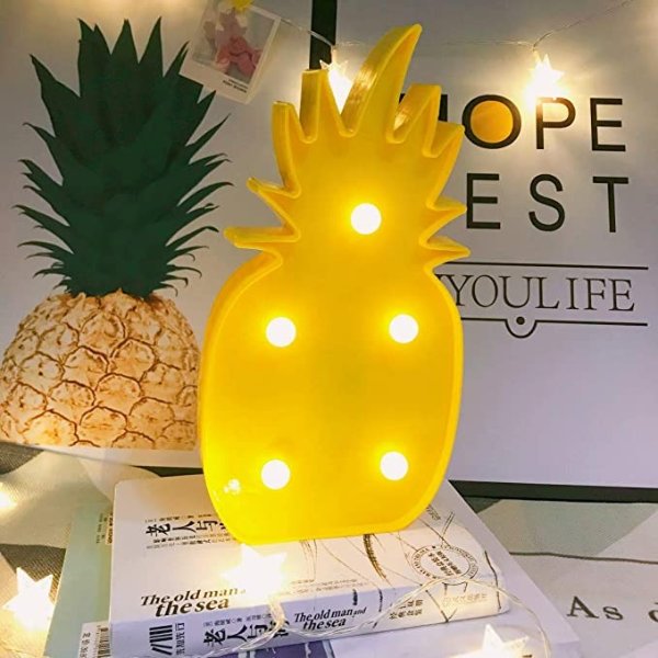 Pineapple Light,LED Cute Pineapple Night Table Lamp Light