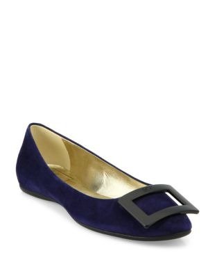 - Gommette Suede Flats