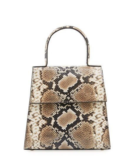 Monet Snake-Print Top-Handle Bag