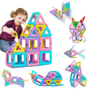 BOZTX Magnetic Tiles Educational Toys for Kids