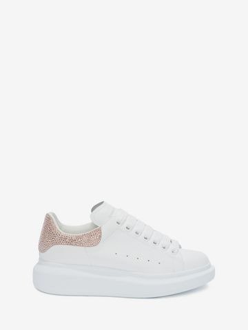 Women's White/Peonie Pink Oversized Sneaker | Alexander McQueen