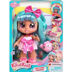 $11.49 Kindi Kids Fun Time Friends - 学龄前玩偶,贝拉弓 - 适合 3 岁以上 |可更换的衣服和可拆卸的鞋子