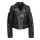 Embroidered leather biker jacket