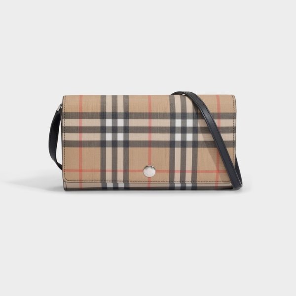 Hannah Vintage Check Clutch in Antique Yellow Cotton