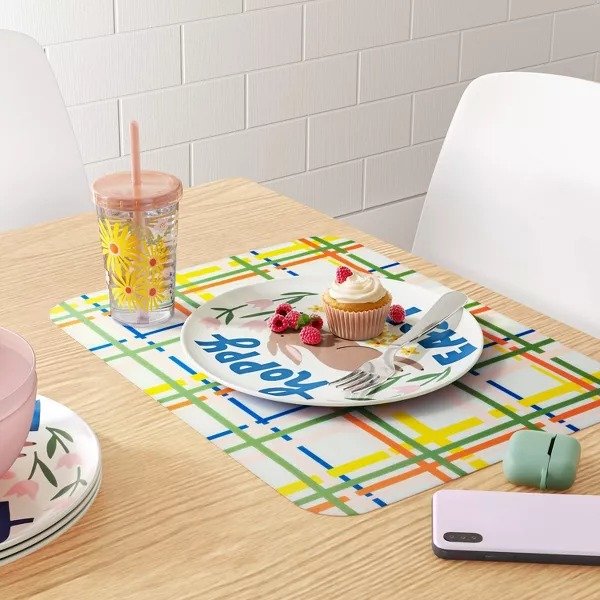 10" Hoppy Easter Dinner Plate White - Room Essentials™