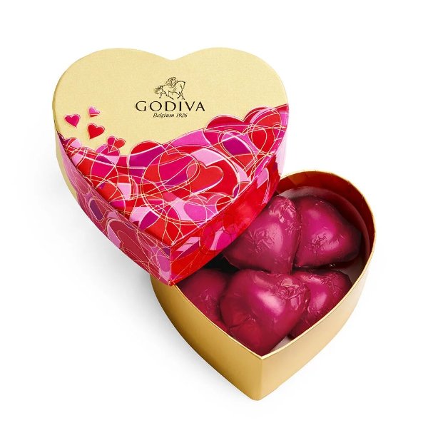 情人节巧克力6颗心形礼盒