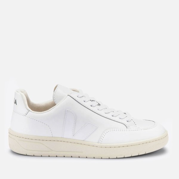 Men's V-12 Leather Trainers - Extra White