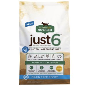 Rachael Ray Nutrish Just 6 Natural Grain-Free Turkey Meal & Pea Limited Ingredient Diet Dry Dog Food
