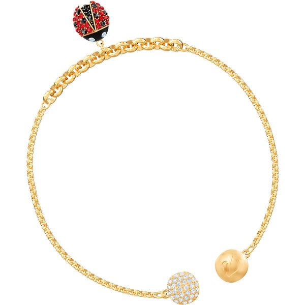 Remix Collection Ladybug Strand, Multi-colored, Gold plating by