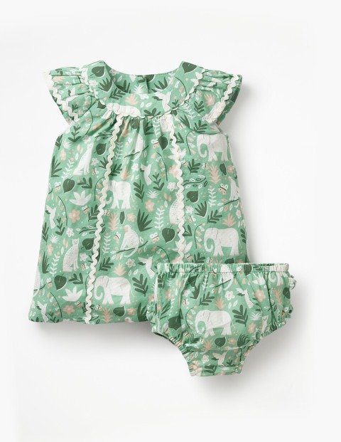 Tropical Printed Dress - Turtle Green Indian Garden | Boden US