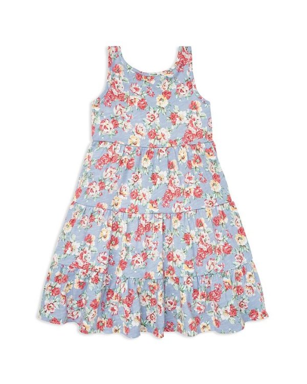 Girls' Floral Jersey Dress - Little Kid