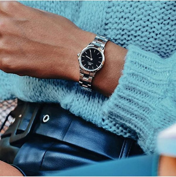 Daniel Wellington Iconic Link Watch, Rose Gold or Silver Stainless Steel Link Bracelet