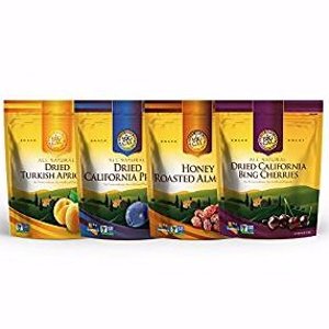 Big Cal All Natural Dried Fruits And Nuts, 4 Flavor Variety Pack