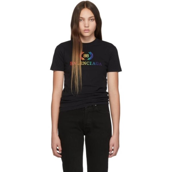 - Black Rainbow BB Fitted T-Shirt