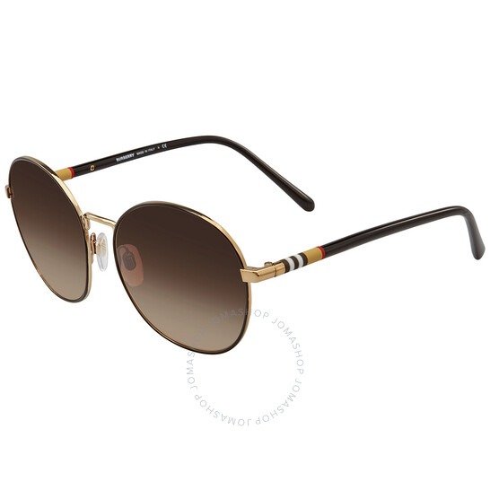 Brown Gradient Round Ladies Sunglasses BE3094 114513 56