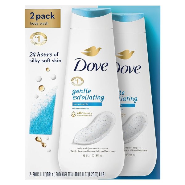 Dove Body Wash Gentle Exfoliating With Sea Minerals 2 Count