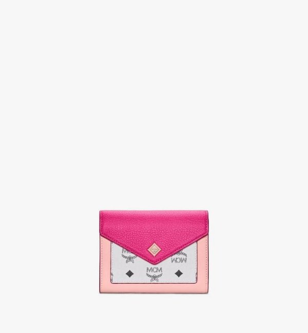 Love Letter Trifold Wallet in Color Block Leather