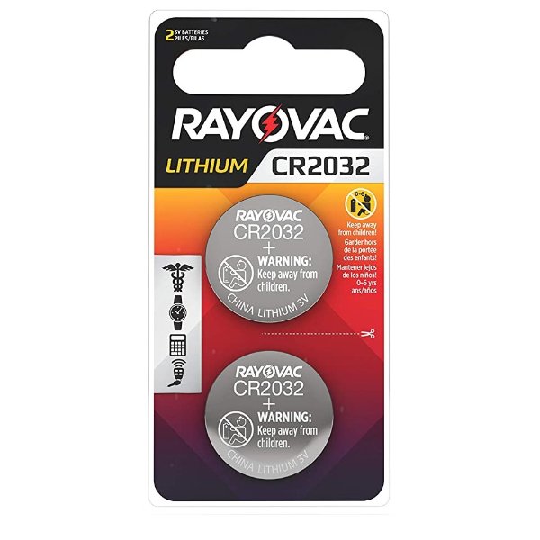 Rayovac CR2032号 3V 纽扣电池 2枚入