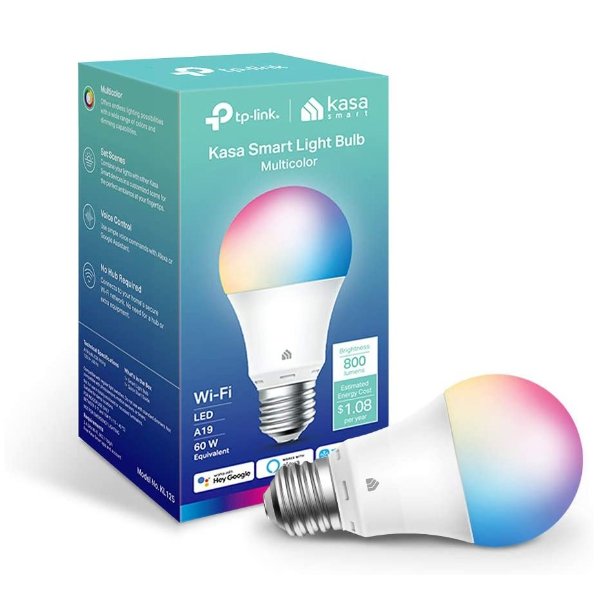 Smart WiFi 800 Lumens Dimmable Smart LED Light Bulb (Multicolor)