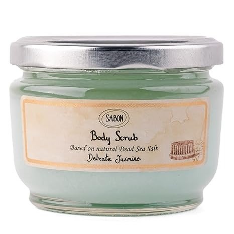 Body Scrub — Delicate Jasmine | Exfoliating Dead Sea Salt Body Scrub | Bergamot, Ylang, Rose | For All Skin Types | 11.3 Oz