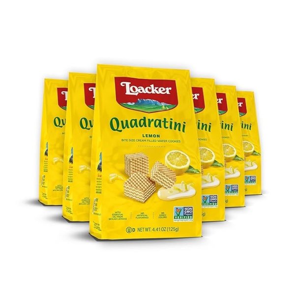 Quadratini 柠檬威化饼干 4.41oz 6包