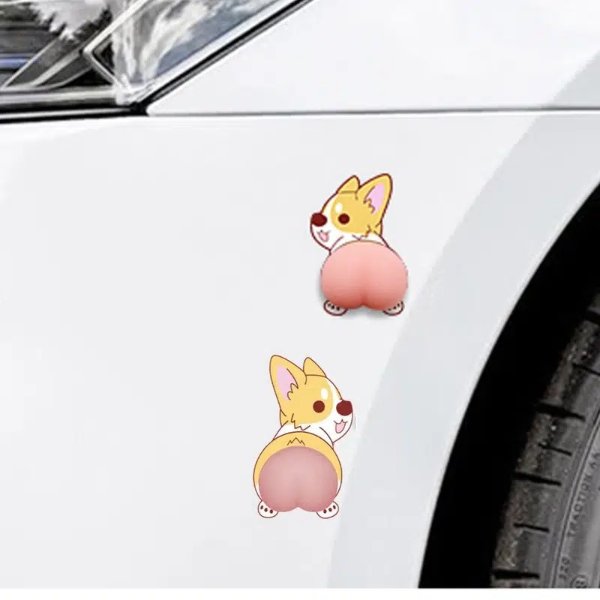 2pcs 3d Cartoon Dog Design Car Door Anti-collision Sticker | Save More With Clearance Deals. | Temu