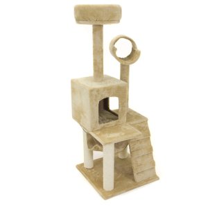 Deluxe 52" Cat Tree Tower Condo Scratcher Furniture Kitten House Hammock