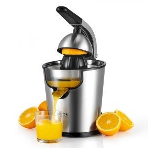 Electric Citrus Juicer, Orange Juice Squeezer with Two Size Juicing Cones, 300W Stainless Steel Orange Juice Maker with Soft Grip Handle, For Oranges, Grapefruits, Lemons and Other Citrus Fruits