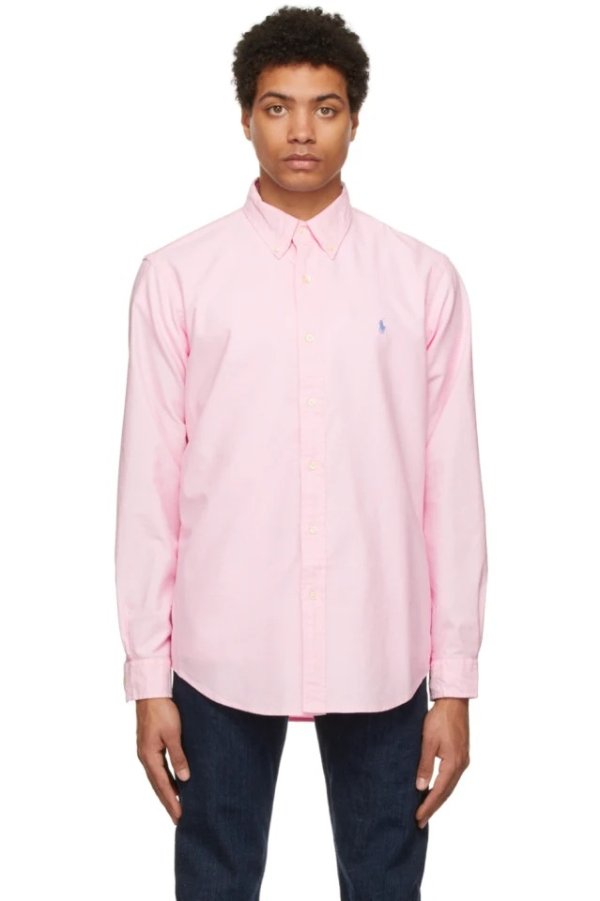 Pink Garment-Dyed Oxford Shirt