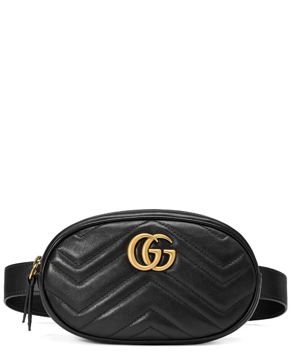 GG Marmont Matelasse Leather Belt Bag / Gilt