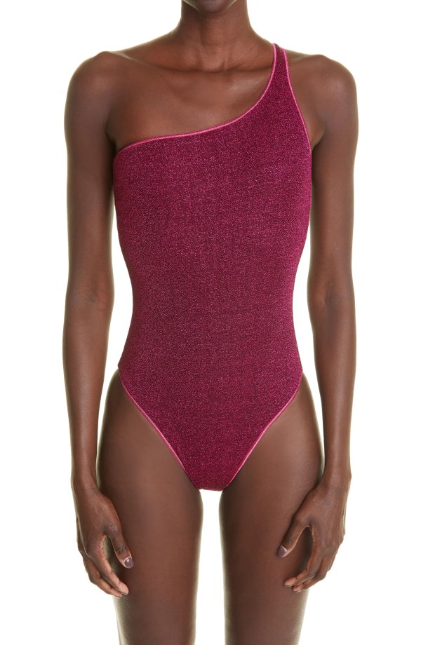Lumiere Asymmetric One-Shoulder One-Piece Swimsuit