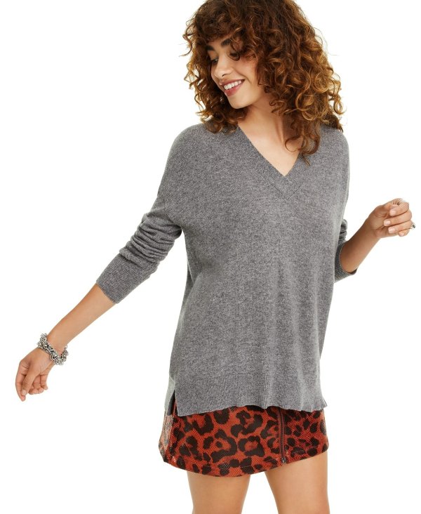 Cashmere Oversized V-Neck Sweater, Created for Macy's