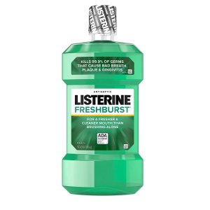 Listerine Antiseptic Mouthwash, Fresh Burst, Pack of 1, 33.8 Fl Oz