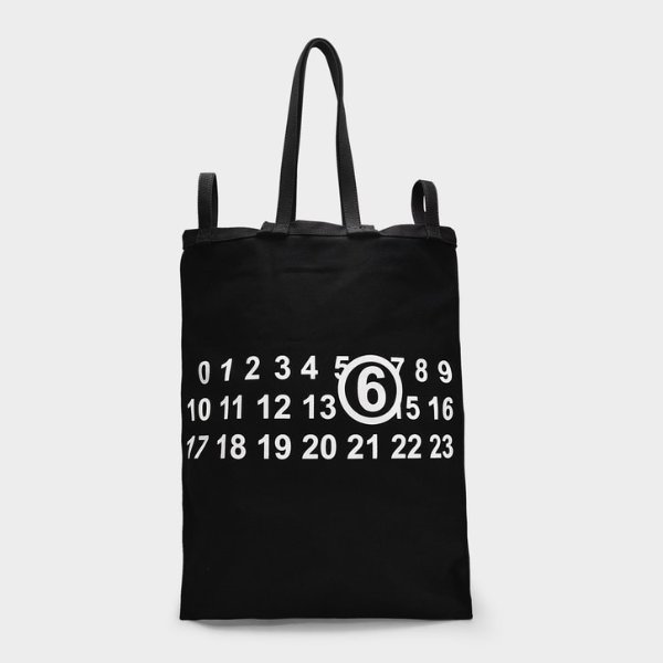 Inside Out Logo Tote in Black Canvas