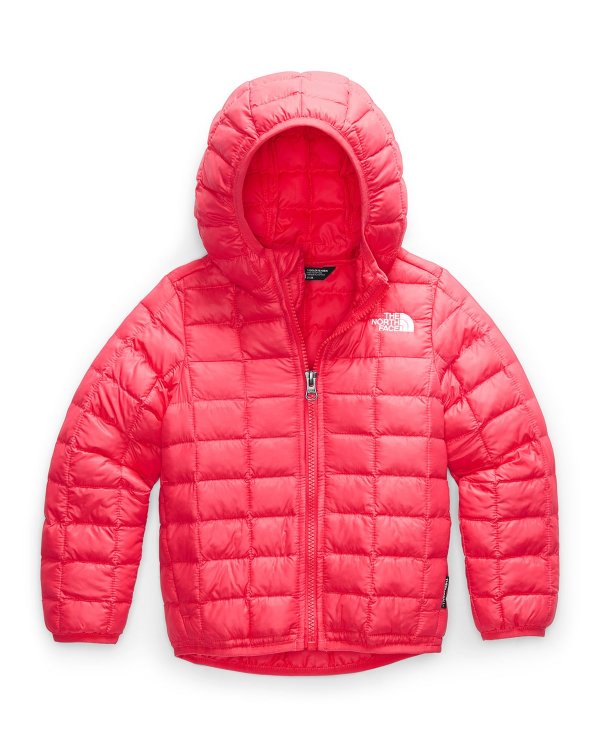 Girl's Thermoball Quilted Hooded Jacket, Size 2-4T