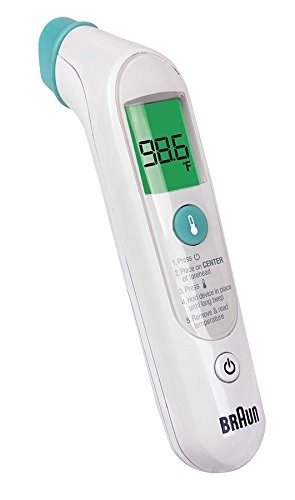 BFH-125 Forehead Thermometer, White Forehead Thermometer for Babies, Kids, Toddlers, Adults, Display is Digital and Accurate, Thermometer for Precise Fever Tracking at Home