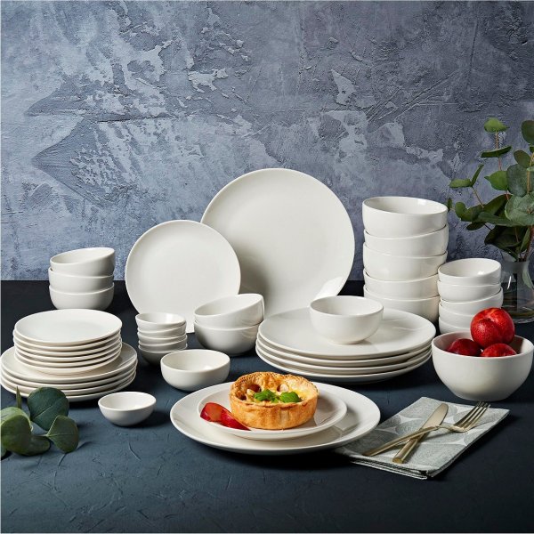 Inspiration by Denmark Round Coupe 42pc Dinnerware Set, Serve for 6