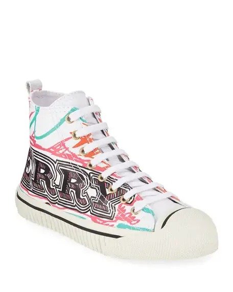 Graphic Logo High-Top Sneakers
